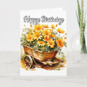 Mooie verse bloemen Gelukkige verjaardag Kaart (Voorkant)