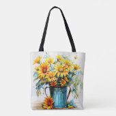 Mooie verse bloemen tote bag (Achterkant)