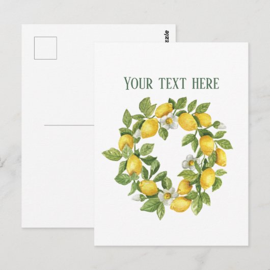 Mooie verse citroen aanpasbaar  briefkaart (Voorkant / Achterkant)