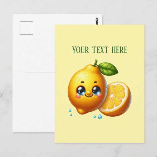 Mooie verse citroen aanpasbaar briefkaart (Voorkant / Achterkant)