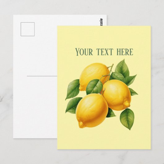 Mooie verse citroen aanpasbaar briefkaart (Voorkant / Achterkant)