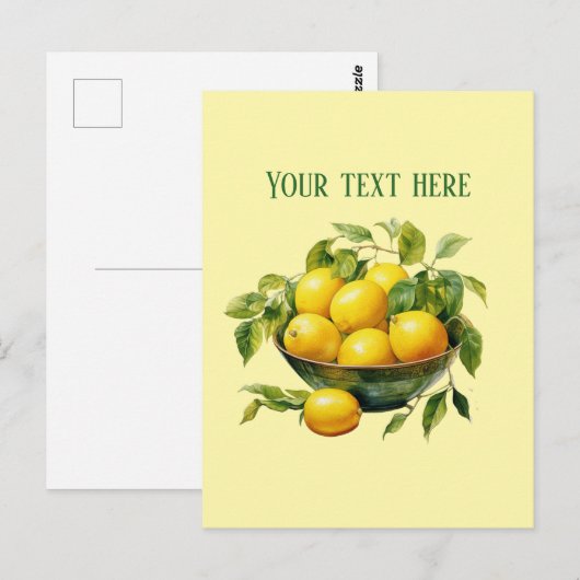 Mooie verse citroen aanpasbaar  briefkaart (Voorkant / Achterkant)