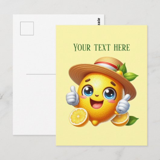 Mooie verse citroen aanpasbaar briefkaart (Voorkant / Achterkant)
