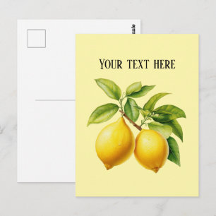 Mooie verse citroen aanpasbaar briefkaart