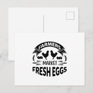 Mooie verse eieren van de boerderij briefkaart