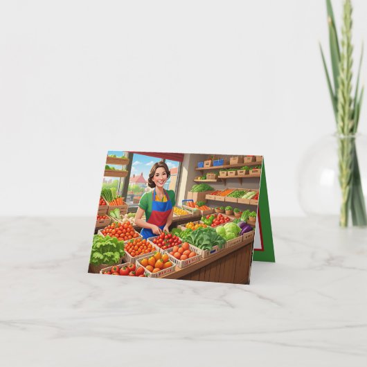 Mooie verse groenten aanpasbaar kaart (Voorkant)