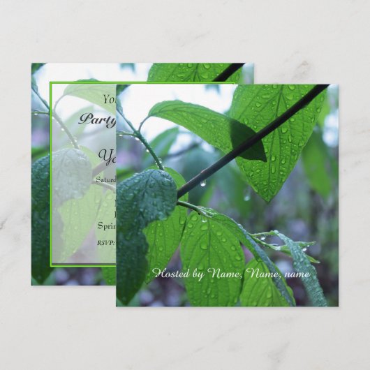 mooie verse lente groen laat iedereen achter kaart (Voorkant / Achterkant)