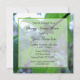 mooie verse lente groene bladeren alle feestje kaart