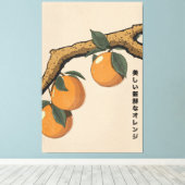 Mooie verse sinaasappels canvas afdruk (Insitu (Houten vloer))