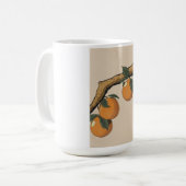 Mooie verse sinaasappels koffiemok (Voorkant links)