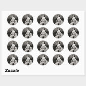 mooie versierde danser ronde sticker (Vel)