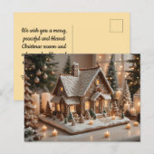 Mooie versierde kerststolp feestdagenkaart (Voorkant / Achterkant)
