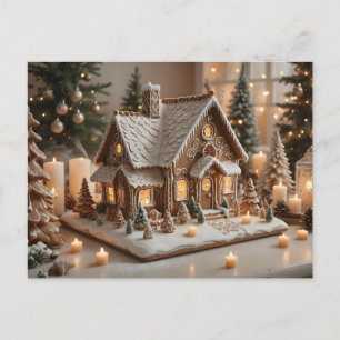 Mooie versierde kerststolp feestdagenkaart