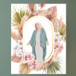 Mooie verslaafde moeder moderne katholiek folie afdrukken<br><div class="desc">Een prachtige afdruk met een hand die is geïllustreerd door het afbeelding van de waterverf-bloemen en gouden folie.</div>