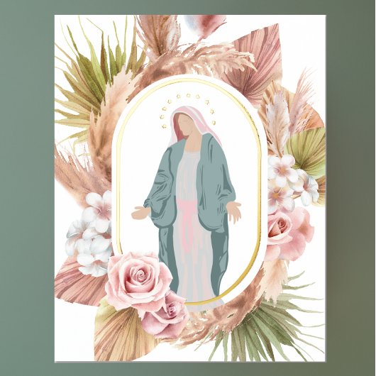 Mooie verslaafde moeder moderne katholiek folie afdrukken