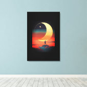 Mooie, versleten canvas afdrukken (Insitu (Houten vloer))
