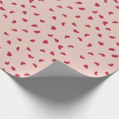 Mooie verspreide rode hartdoodles cadeaupapier (Hoek)