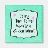 Mooie Vertrouwen Boost Bevestiging Quote Art Magneet (Voorkant)