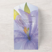 Mooie Vervagende Paarse Lelie All-In-One All In One Uitnodiging (Buitenkant)