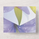 Mooie Vervagende Paarse Lelie All-In-One All In One Uitnodiging (Achterkant)