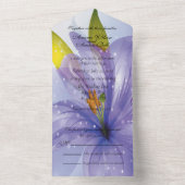 Mooie Vervlogen Paarse Lelie All-In-One All In One Uitnodiging (Binnen)