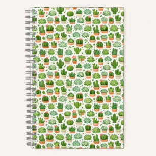 Mooie vetplant naadloos patroon notitieboek