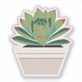 Mooie vetplant sticker (Voorkant)