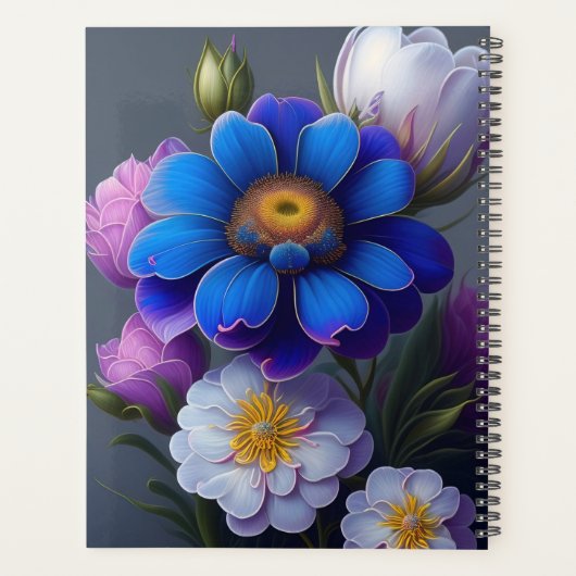 Mooie Vibrant Flowers Planner (Achterkant)