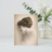 Mooie Victoriaans Dame Portrait Briefkaart (Staand voorkant)