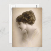 Mooie Victoriaans Dame Portrait Briefkaart (Voorkant / Achterkant)