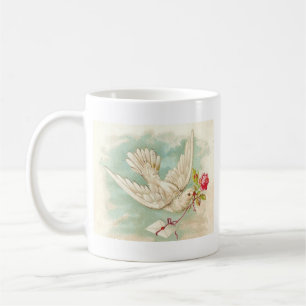 MOOIE Victoriaans Duifletter Koffiemok