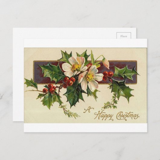 Mooie Victoriaans  Feestdagen Kerst (Voorkant / Achterkant)