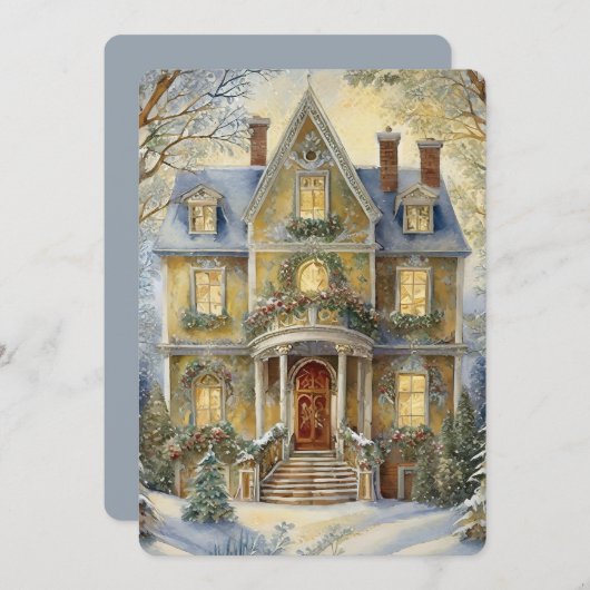 Mooie Victoriaans feestuitnodiging Kaart (Voorkant / Achterkant)