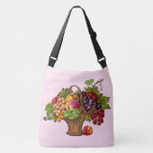 Mooie Victoriaans fruitmand print Crossbody Tas (Voorkant)