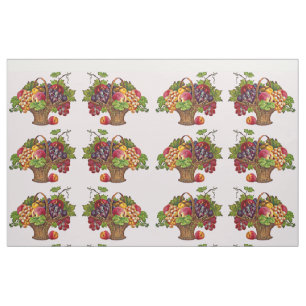 Mooie Victoriaans fruitmand print Stof