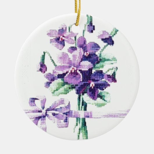Mooie  Victoriaans geweld Keramisch Ornament (Voorkant)