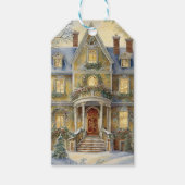 Mooie Victoriaans kerst Cadeaulabel (Voorkant)