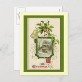 Mooie  Victoriaans kerst Kaart (Voorkant / Achterkant)