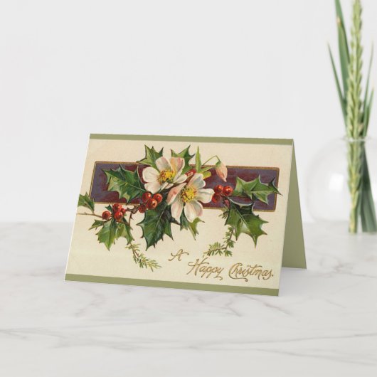 Mooie Victoriaans kerst Kaart (Voorkant)