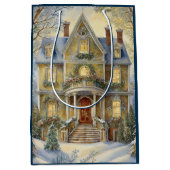 Mooie Victoriaans kerst Medium Cadeauzakje (Voorkant)