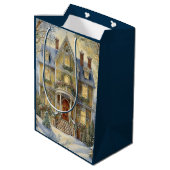 Mooie Victoriaans kerst Medium Cadeauzakje (Achterkant Gekanteld)