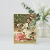 Mooie  Victoriaans kerstboom Briefkaart (Staand voorkant)