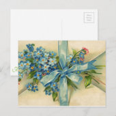 Mooie Victoriaans vergeet-me-niet Briefkaart (Voorkant / Achterkant)