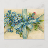 Mooie  Victoriaans vergeet-me-niet Briefkaart (Voorkant)