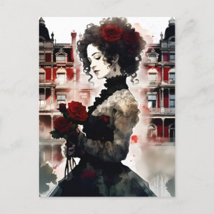 Mooie Victoriaans vrouw Briefkaart