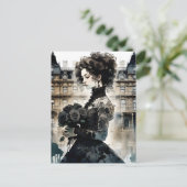 Mooie Victoriaans vrouw Briefkaart (Staand voorkant)