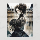 Mooie Victoriaans vrouw Briefkaart (Voorkant)