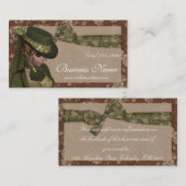 Mooie Victoriaans vrouw in groene Visitekaartjes (Voorkant / Achterkant)