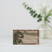 Mooie Victoriaans vrouw in groene Visitekaartjes (Staand voorkant)