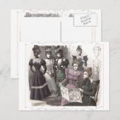 Mooie Victoriaans vrouwen in lange  jurken Briefkaart (Voorkant / Achterkant)